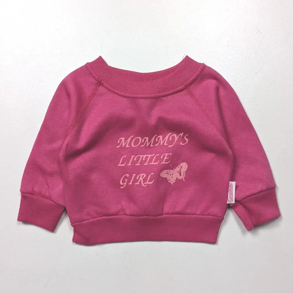 Vintage Garanimals Sweatshirt Baby Girl Size 6m Pink Mommy Graphic